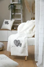 Pătură Doureve 130X160 cm, culoare Greige, 100% poliester