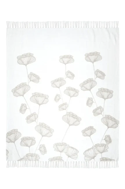 Pătură Oriana 125x150 cm, culoare Natural, 55% bumbac, 45% poliester - imagine 3