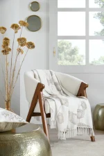 Pătură Oriana 125x150 cm, culoare Natural, 55% bumbac, 45% poliester