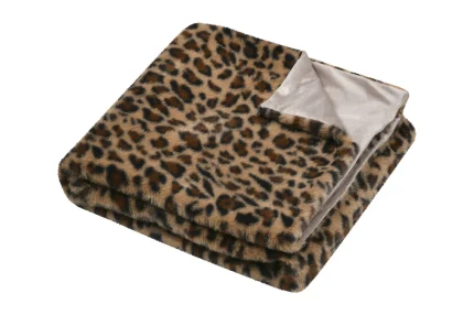 Pătură Fauves 130X160 cm, culoare Cappuccino, 100% poliester - imagine 2