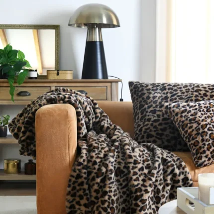 Pătură Fauves 130X160 cm, culoare Cappuccino, 100% poliester