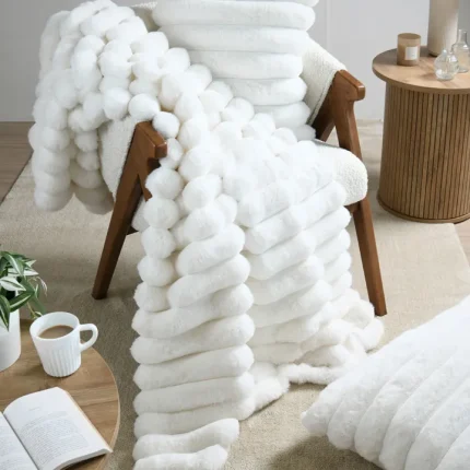 Pătură Polary 130X160 Cm, culoare Alb, 100% poliester