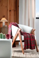 Pătură Willis 130X160 cm, culoare Roșu, 100% poliester