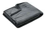 Pătură Doudou 180X220 cm, culoare antracit, 100% poliester