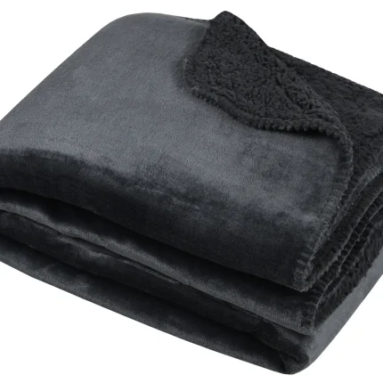 Pătură Michigan 180X220 cm, culoare antracit, 100% poliester
