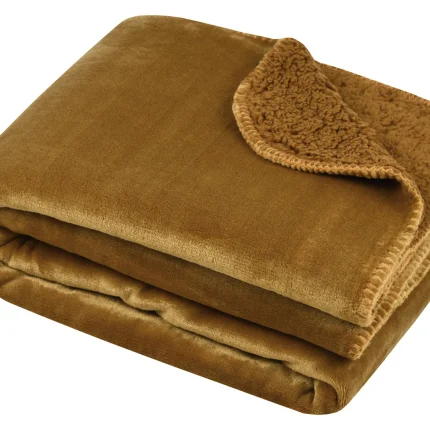 Pătură Michigan 180X220 cm, culoare cappuccino, 100% poliester