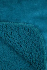 Pătură Michigan 180X220 cm, culoare verde petrol, 100% poliester - imagine 3