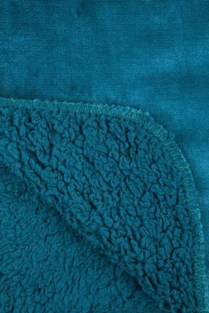 Pătură Michigan 180X220 cm, culoare verde petrol, 100% poliester - imagine 3