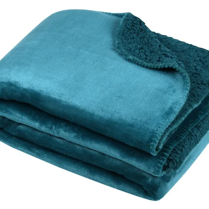 Pătură Michigan 180X220 cm, culoare verde petrol, 100% poliester