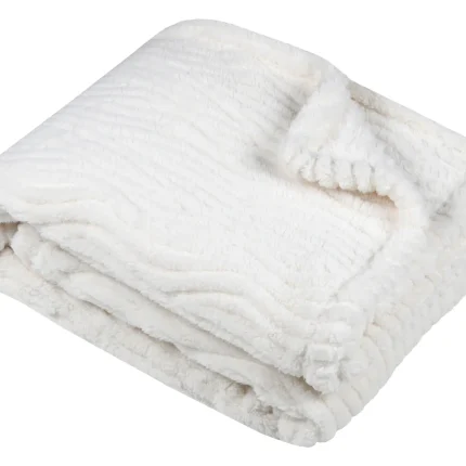 Pătură Columbia 180X220 cm, culoare crem, 100% poliester