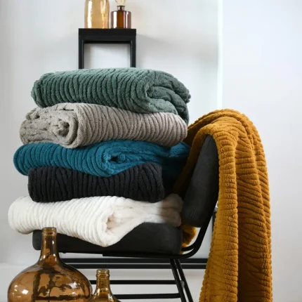 Pătură Columbia 180X220 cm, culoare Natural, 100% poliester