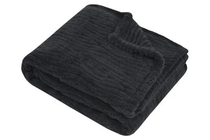 Pătură Columbia 180X220 cm, culoare Antracit, 100% poliester - imagine 3