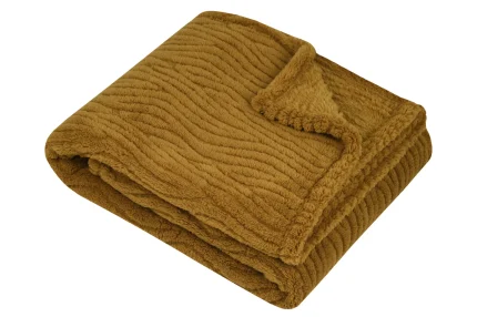 Pătură Columbia 180X220 cm, culoare Cappuccino, 100% poliester - imagine 3