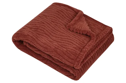 Pătură Columbia 180X220 cm, culoare Arămiu, 100% poliester - imagine 3