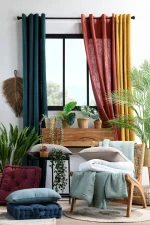 Pătură Coline 125X150 cm, culoare Visiniu, 100% bumbac - imagine 4