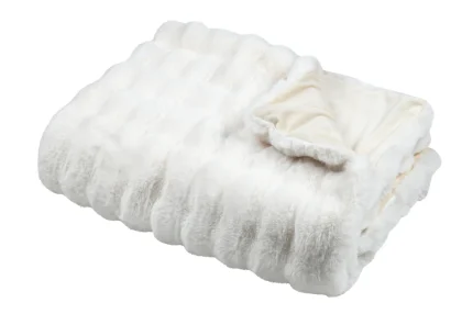 Pătură Nebraska 180X220 cm, culoare Crem, 100% poliester - imagine 3