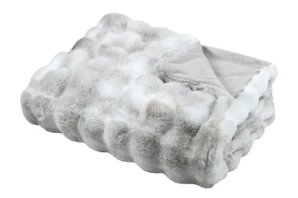 Pătură Nebraska 180X220 cm, culoare Gri perlă, 100% poliester - imagine 3