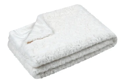 Pătură Brume 180X220 cm, culoare Crem, 100% poliester - imagine 3