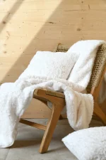 Pătură Brume 180X220 cm, culoare Crem, 100% poliester - imagine 4