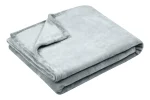 Pătură Doudou Gri 220X240 cm, culoare perlă, 100% poliester