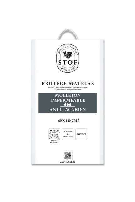 Protecție saltea Serena 60X120 cm, culoare alb - imagine 4