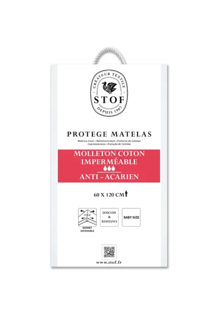 Protecție saltea Carlyn 60X120 cm, culoare alb - imagine 4