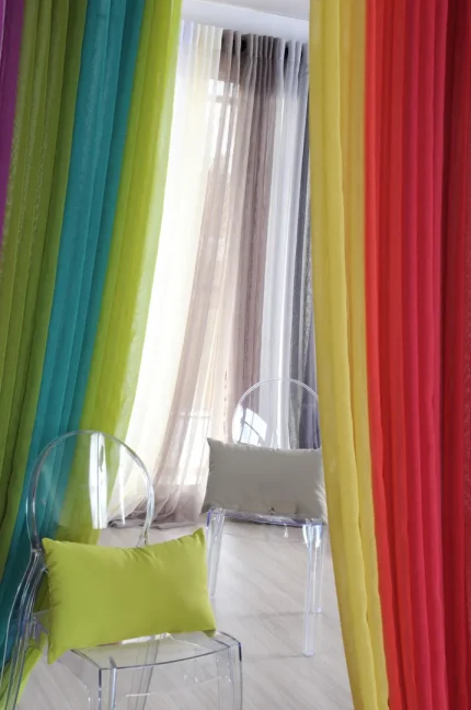 Perdea Monna 135X260 cm, culoare alb, 100% poliester - imagine 4