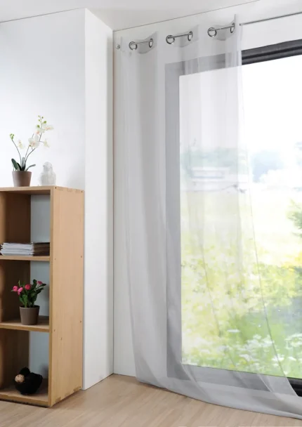 Perdea Monna 135X260 cm, culoare gri, 100% poliester - imagine 2