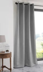 Draperie Notte 135X250 cm, culoare gri, 100% poliester - imagine 2