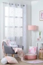 Perdea Unicorn Dream 135X260 cm, culoare alb, 100% poliester - imagine 2