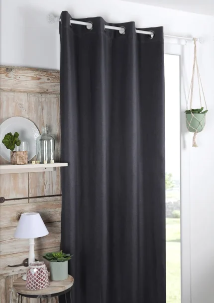 Draperie Copenhague 140X260 cm, culoare antracit, 100% poliester - imagine 2