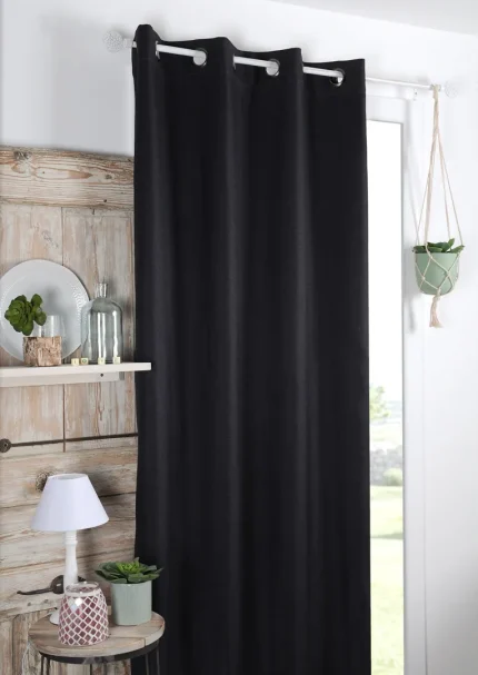 Draperie Copenhague 140X260 cm, culoare negru, 100% poliester - imagine 2
