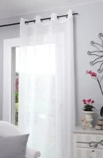 Perdea Celian 135X260 cm, culoare alb, 100% poliester - imagine 2