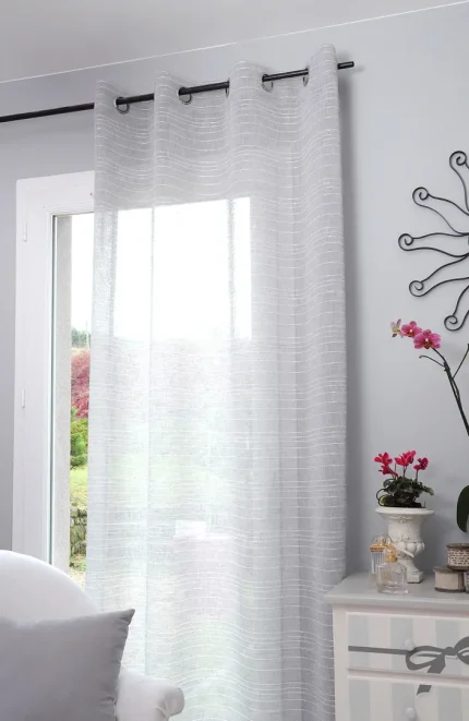 Perdea Celian 135X260 cm, culoare gri, 100% poliester - imagine 2