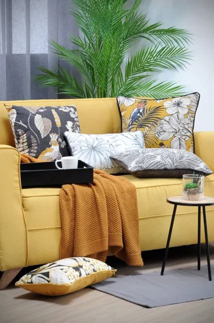 Perdea Paloma 140X260 cm, culoare gri, 100% poliester - imagine 5