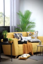 Perdea Paloma 140X260 cm, culoare gri, 100% poliester - imagine 6