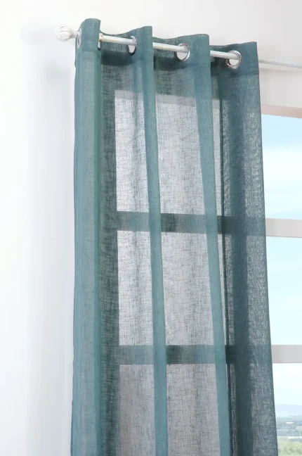 Perdea Paloma 140X260 cm, culoare verde petrol, 100% poliester - imagine 2