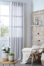 Perdea Madrid 140X260 cm, culoare alb neon, 100% poliester - imagine 2