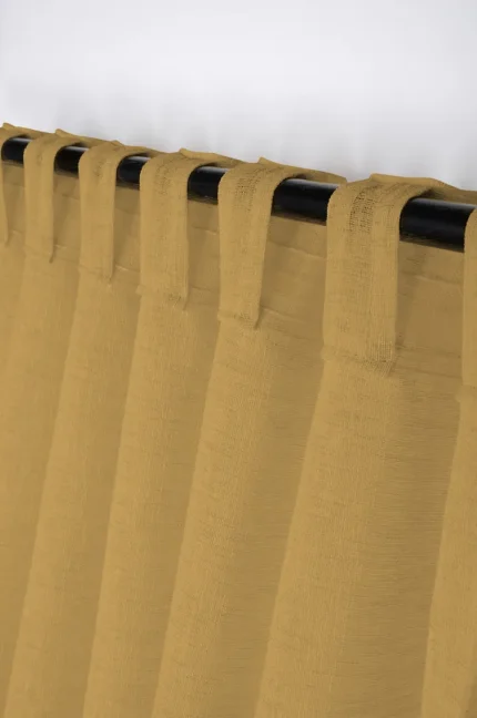 Perdea Madrid 140X260 cm, culoare muștar, 100% poliester - imagine 3