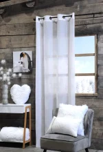 Perdea Whitty 140X260 cm, culoare alb, 100% poliester - imagine 2