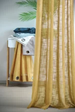 Perdea Ontario 135X260 cm, culoare muștar, 100% poliester - imagine 2