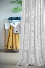 Perdea Ontario 135X260 cm, culoare crem, 100% poliester - imagine 2