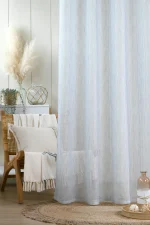 Perdea Camaret 140X260 cm, culoare bleu, 100% poliester - imagine 2