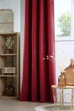 Draperie Harvard 140X260 cm, culoare roșu, 100% poliester - imagine 2