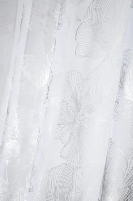 Perdea Leonce 140X260 cm, culoare argintiu, 100% poliester - imagine 3