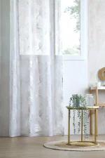 Perdea Leonce 140X260 cm, culoare argintiu, 100% poliester - imagine 2