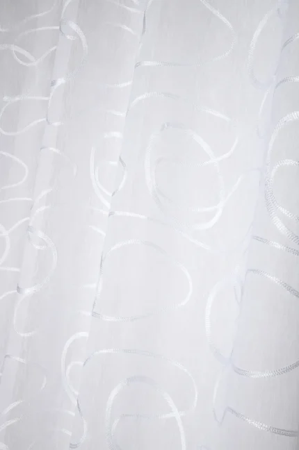 Perdea Liverpool 140X260 cm, culoare alb, 100% poliester - imagine 3