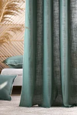 Draperie Helios 140X260 cm, culoare verde, 100% bumbac - imagine 2