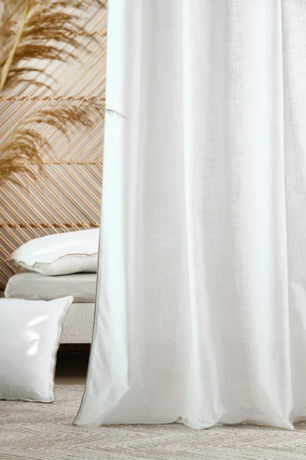 Draperie Helios 140X260 cm, culoare alb, 100% bumbac - imagine 2