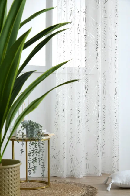 Perdea Patras 140X260 cm, culoare argintiu, 100% poliester - imagine 2